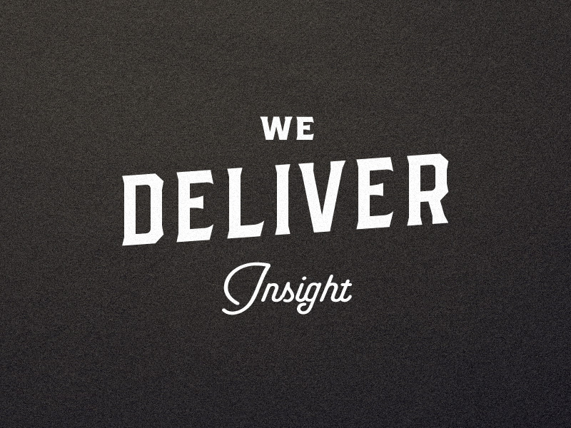 We Deliver Insight